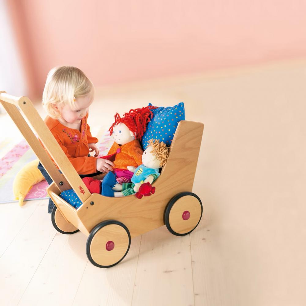 HABA Spielzeug Puppen Zubehör Puppenwagen Natur 1001624001