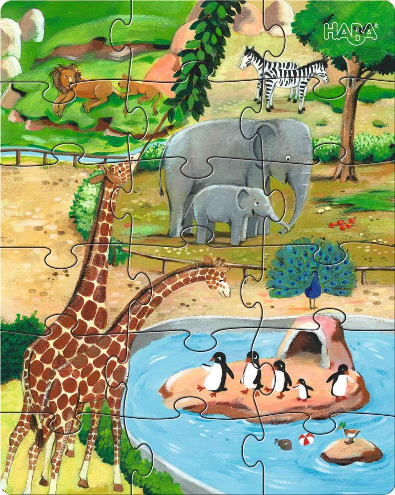 12, 15, 18 Teile HABA Kinder Puzzle Tiere 1004960001