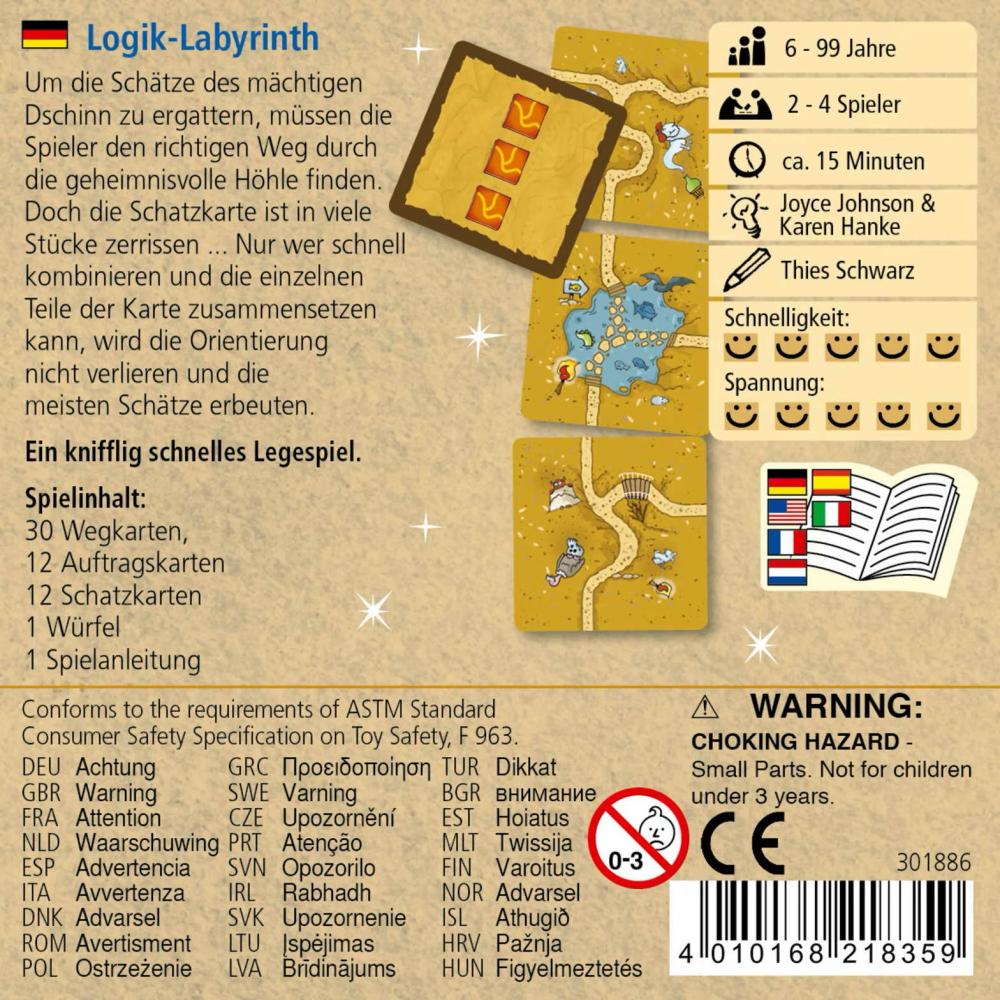 HABA Supermini-Mitbringspiel Logikspiel Logik Labyrinth 1301886001