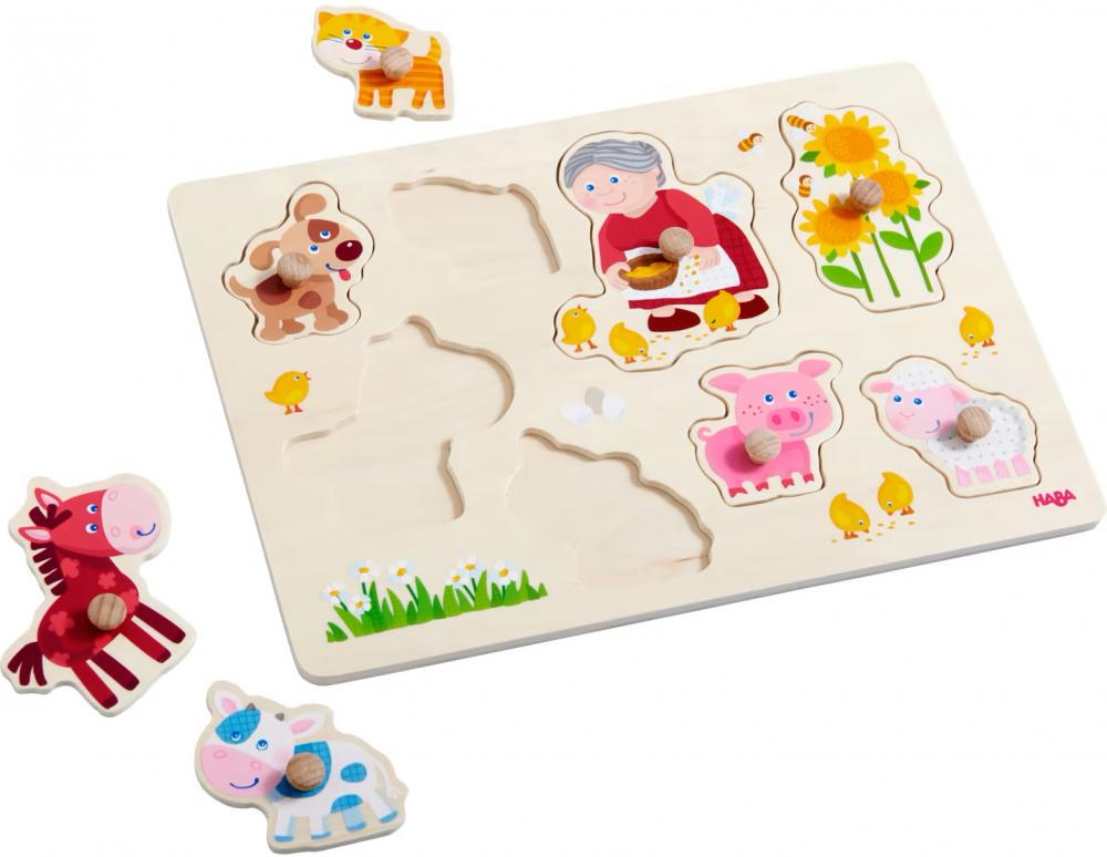 8 Teile HABA Kinder Greifpuzzle Oma Lenis Tiere 1303183001