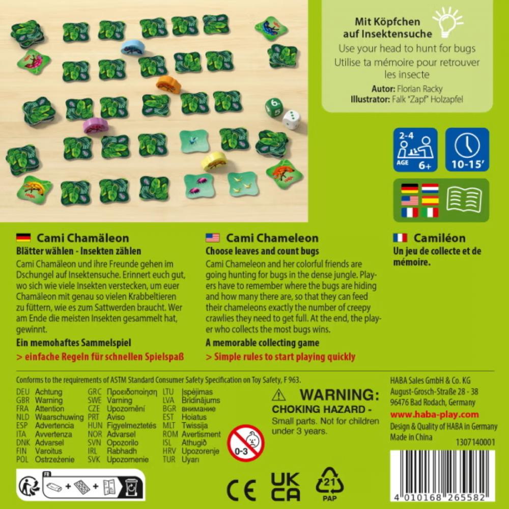 HABA Kinderspiel Sammelspiel Cami Chamäleon, Memo-Spiel 1307140001