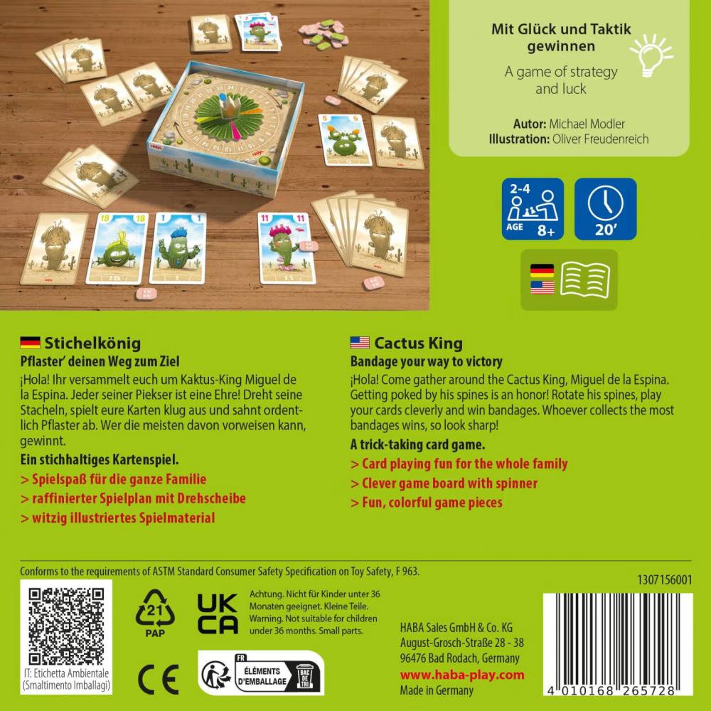 HABA Kartenspiel Familienspiel Stichelkönig, Kartenspiel 1307156001