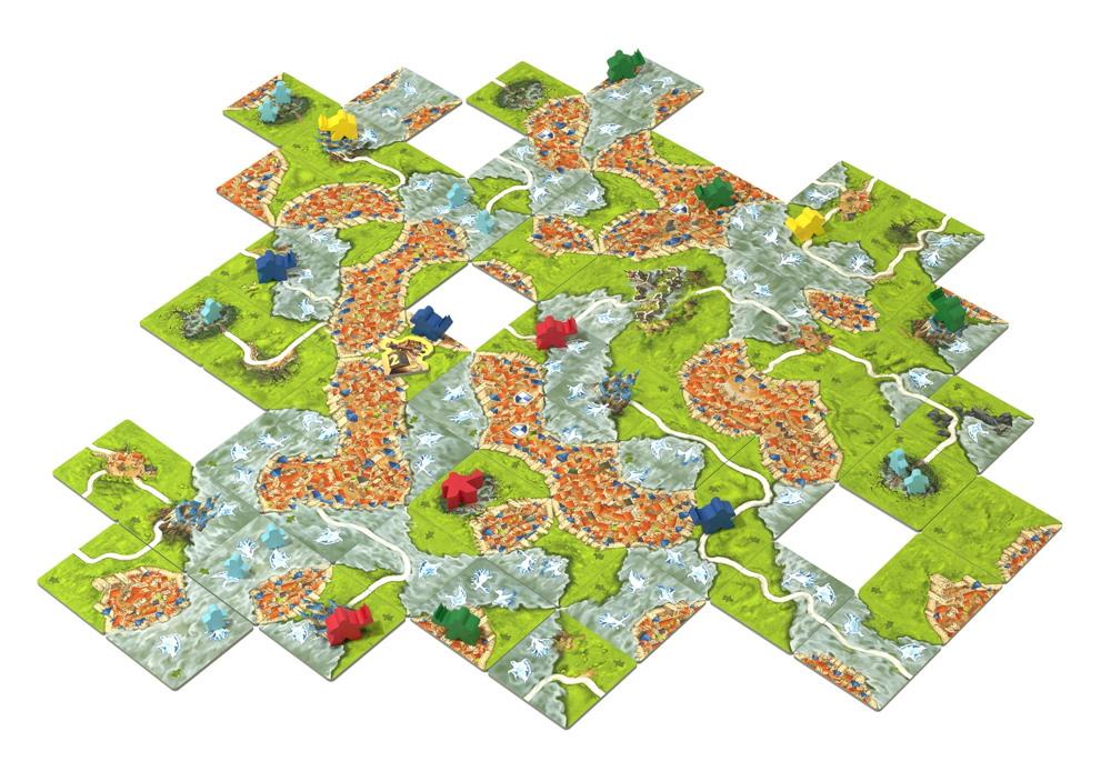 Hans im Glück Familienspiel Strategiespiel Nebel über Carcassonne HIGD0507