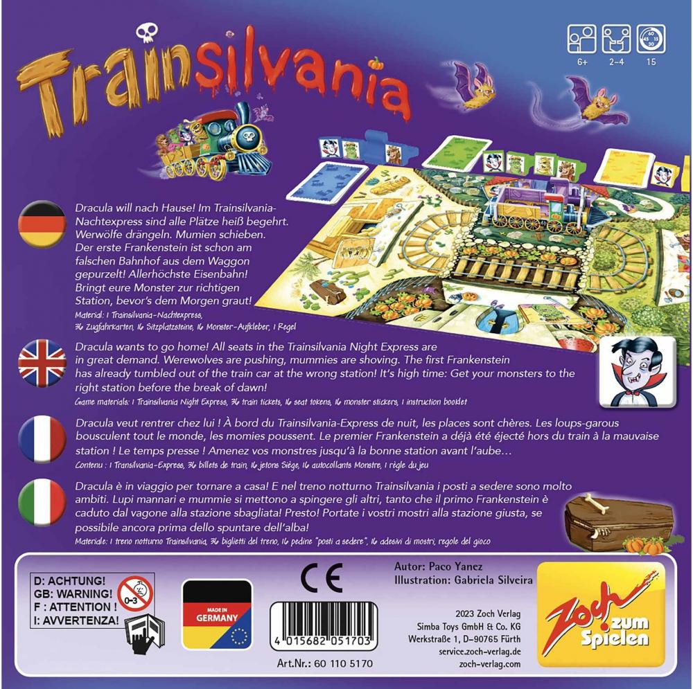 Zoch Kinderspiel Wettlaufspiel Trainsilvania 601105170