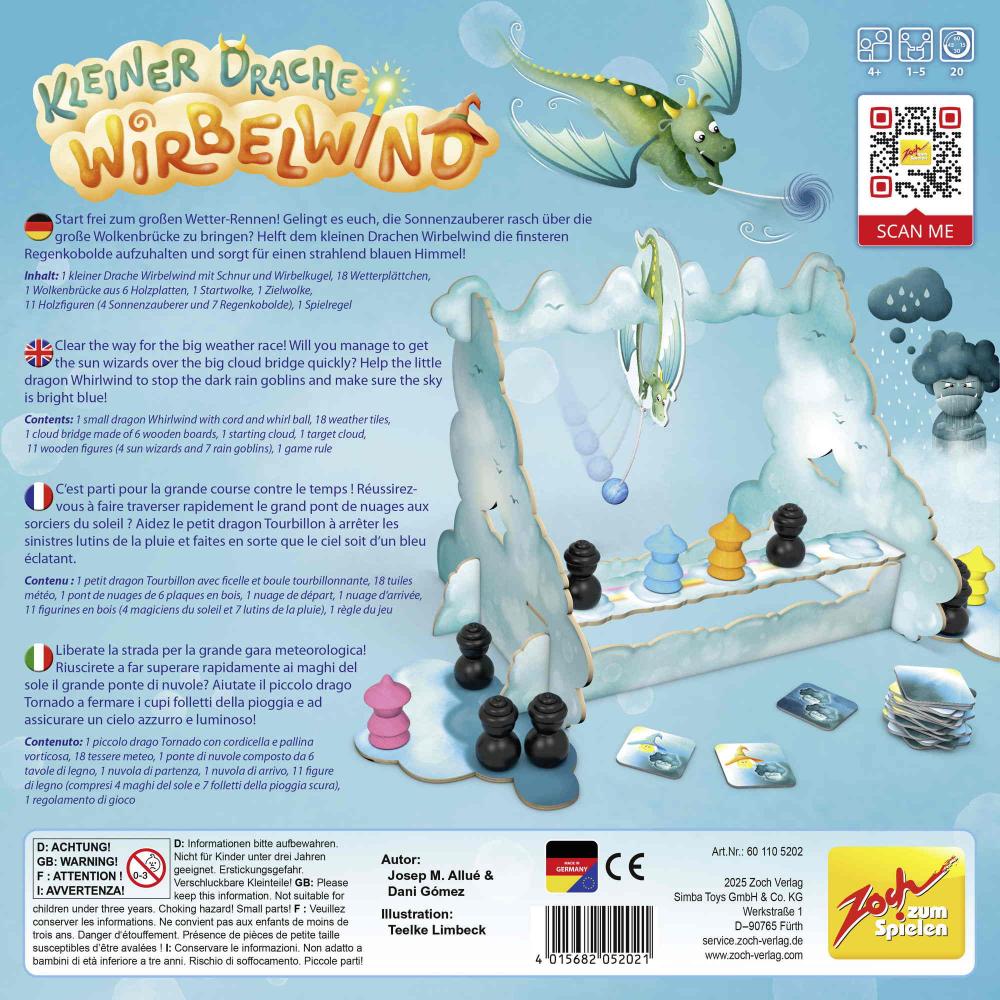 Zoch Familienspiel Wettlaufspiel Kleiner Drache Wirbelwind 601105202