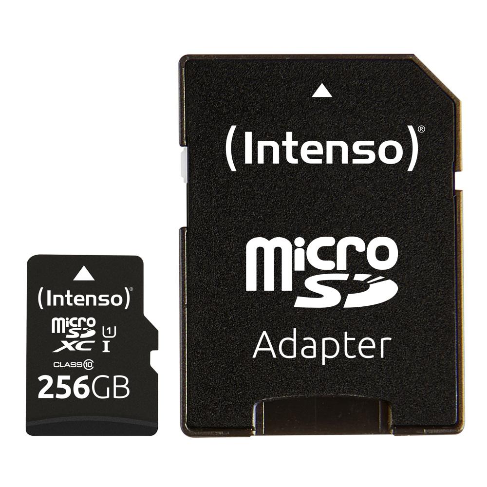 Intenso Micro SDXC Karte 256GB Speicherkarte UHS-I Performance 90MB/s Class 10