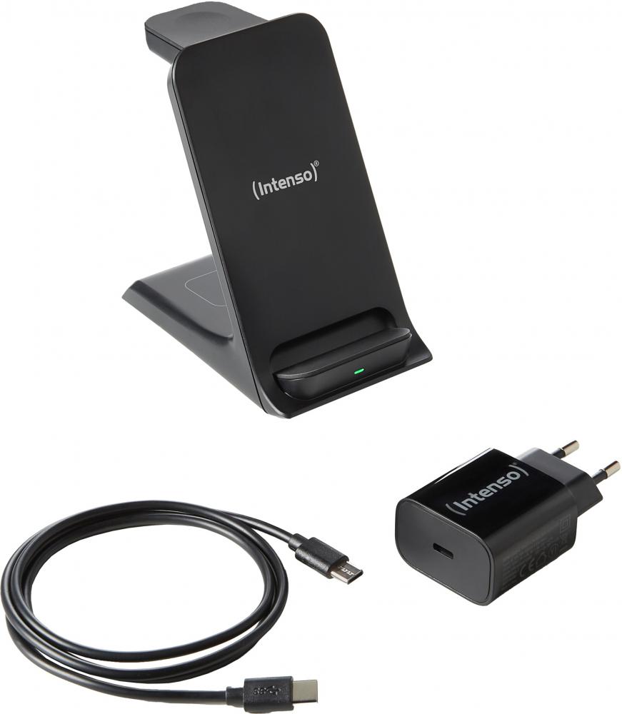 Intenso Wireless Charger Stand BS13 Output bis 15W 3in1 Ladestation für 3 Geräte schwarz