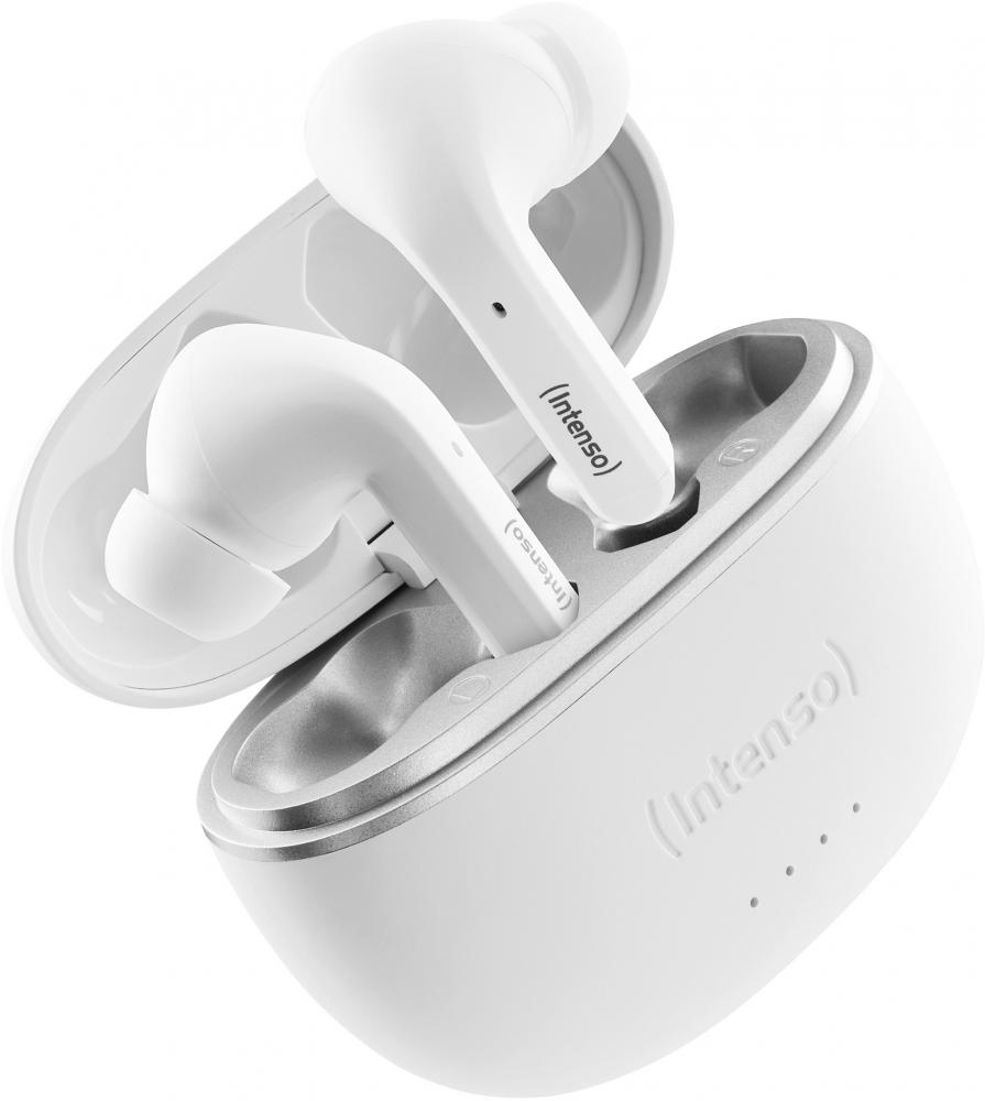 Intenso True Wireless Kopfhörer T302A Bluetooth Buds mit Akku weiß