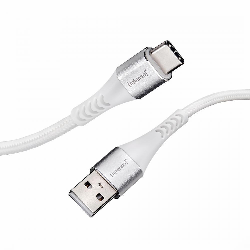 Intenso USB Kabel A315C Typ A - TYP C Nylon 1,5m max. 60W weiß