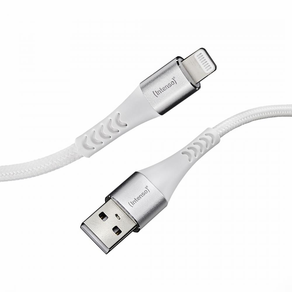 Intenso USB Kabel A315L Typ A - Lightning Nylon 1,5m max. 60W weiß