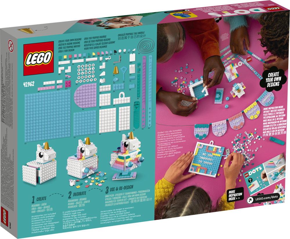 LEGO® DOTS Einhorn Familienkreativset 707 Teile 41962