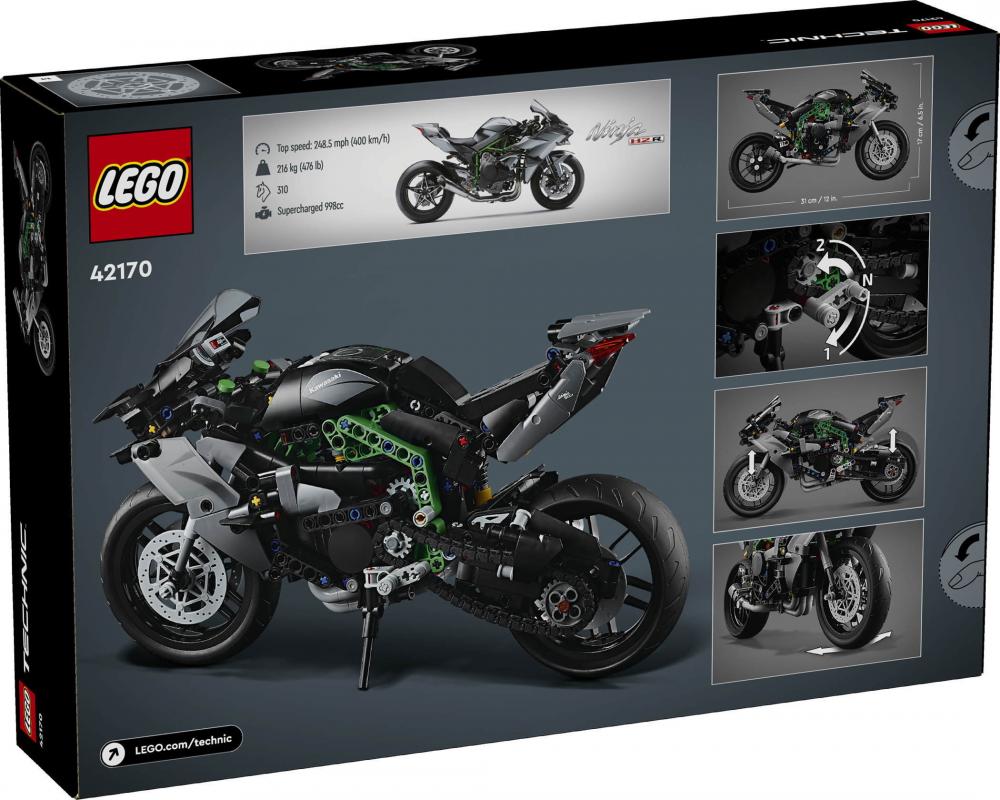 LEGO® Technic Kawasaki Ninja H2R Motorrad 643 Teile 42170