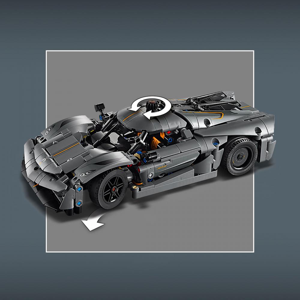 LEGO® Technic Koenigsegg Jesko Absolut Supersportwagen in Grau 801 Teile 42173