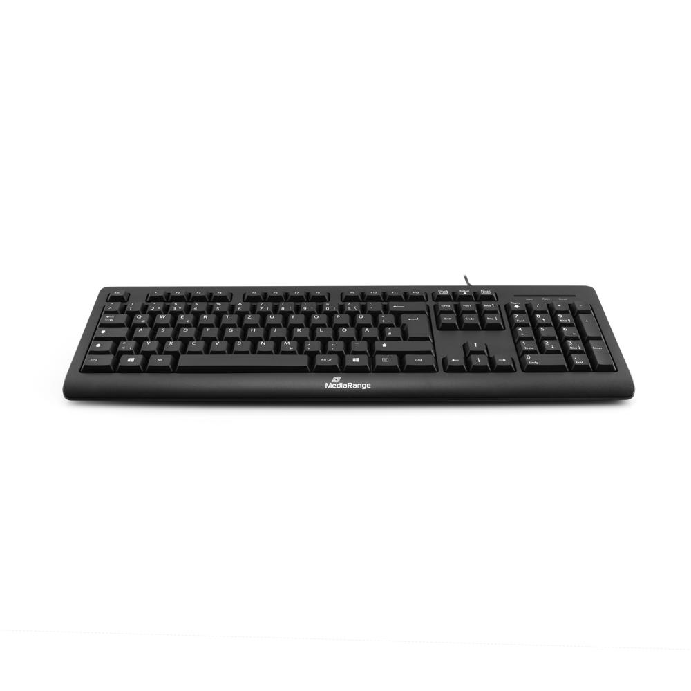 Mediarange Tastatur mit Kabel Keyboard QWERTZ kabelgebunden schwarz MROS109