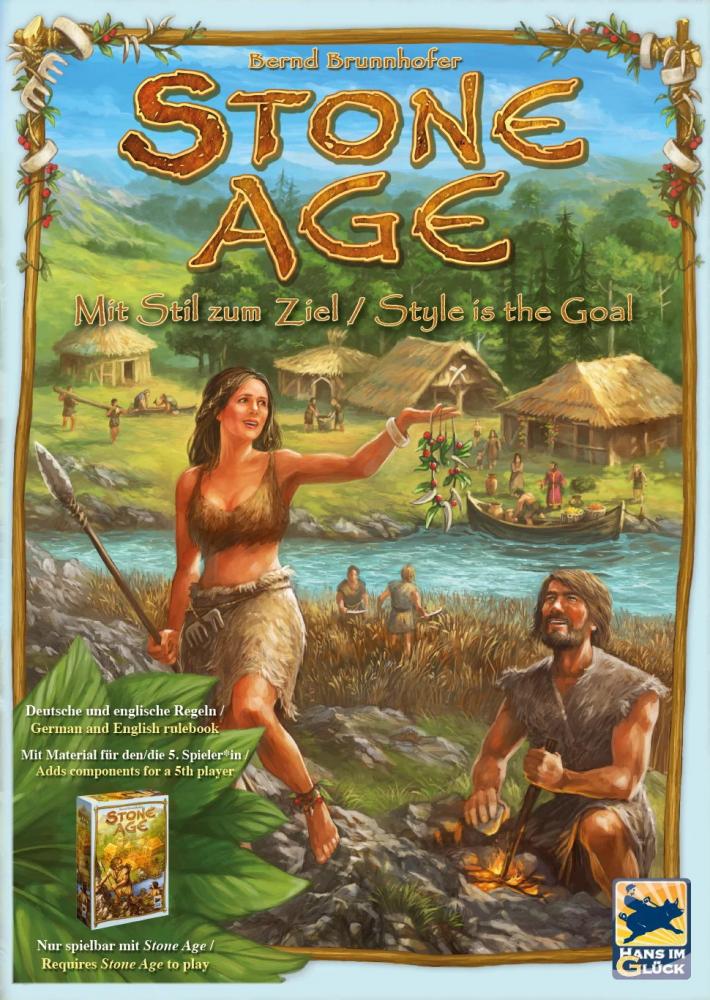 Hans im Glück Familienspiel Strategiespiel Stone Age Erweiterung Mit Stil zum Ziel HIGD1022