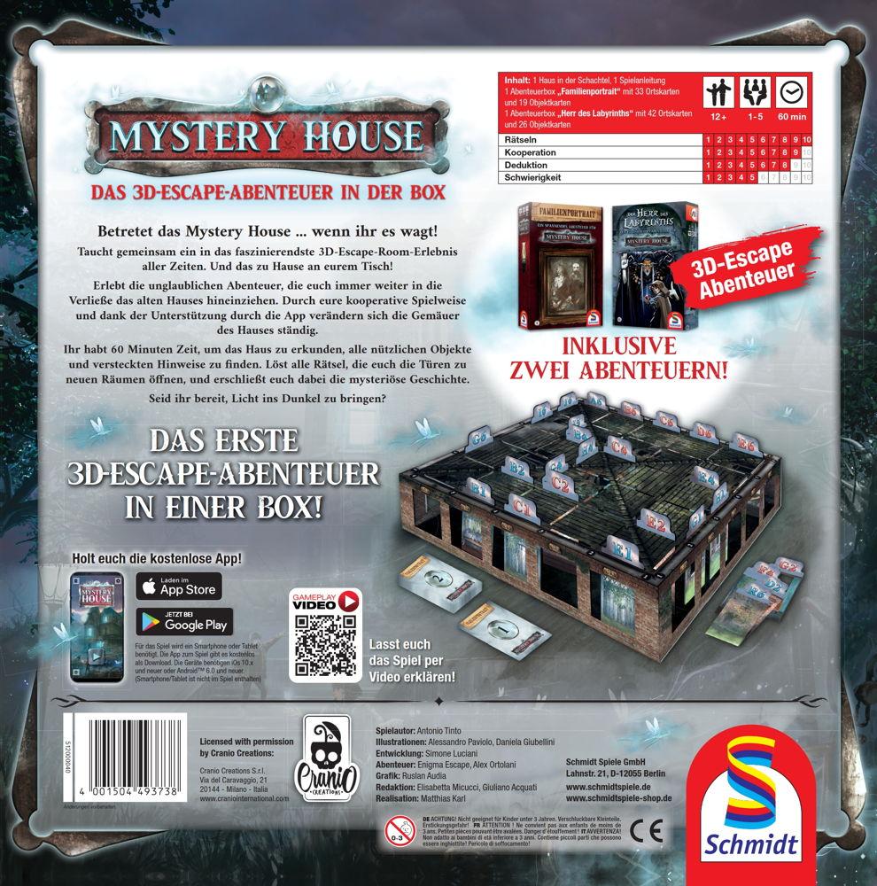 Schmidt Spiele Familienspiel 3D Escape Mystery House 49373