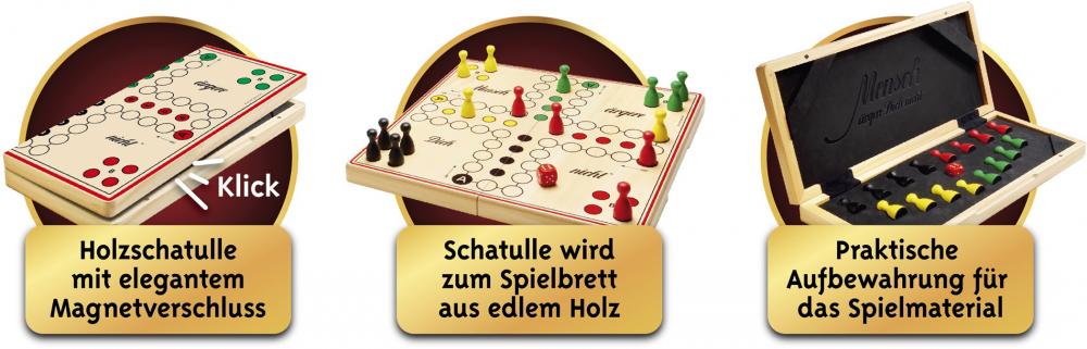 Schmidt Spiele Familienspiel Mensch ärgere Dich nicht Deluxe 49453