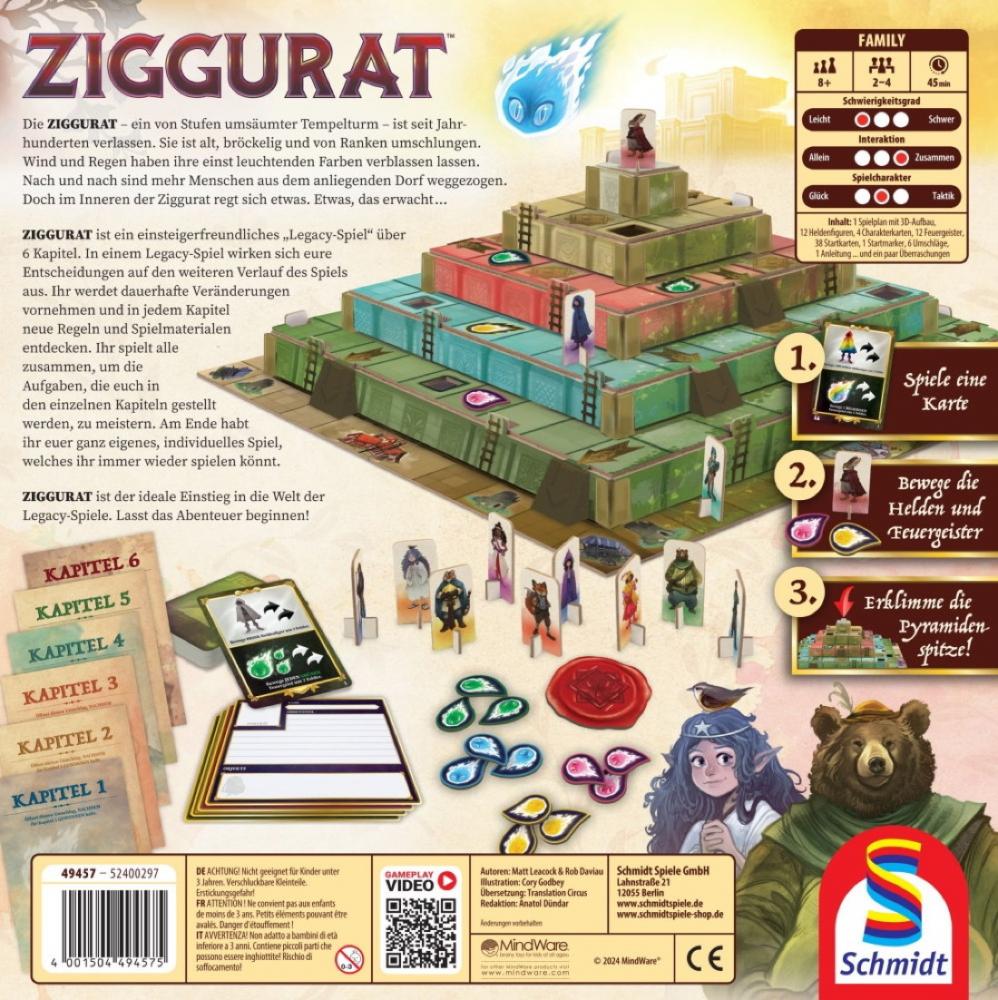 Schmidt Spiele Familienspiel Strategiespiel Ziggurat Legacy Spiel 49457