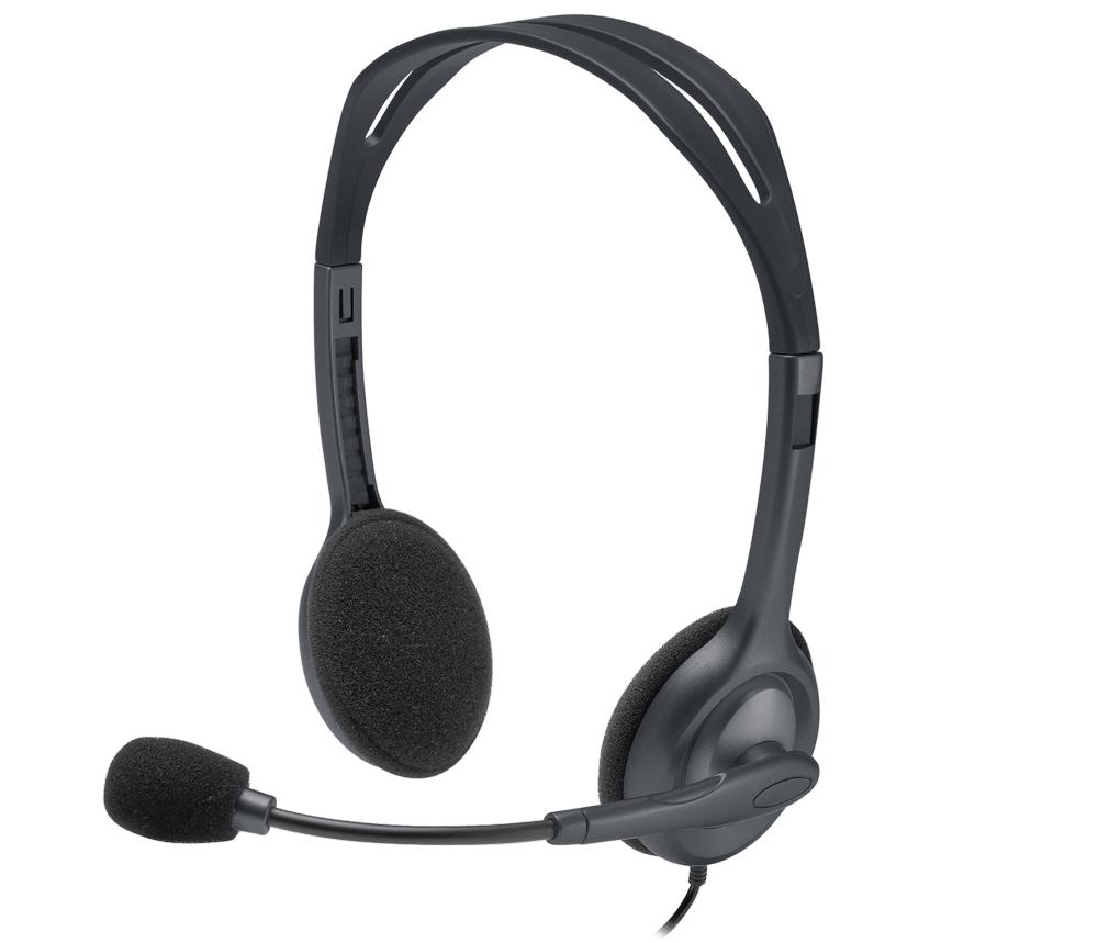 Logitech Headset H110 Audio Klinke Stereo mit Mikrofon schwarz 981-000271