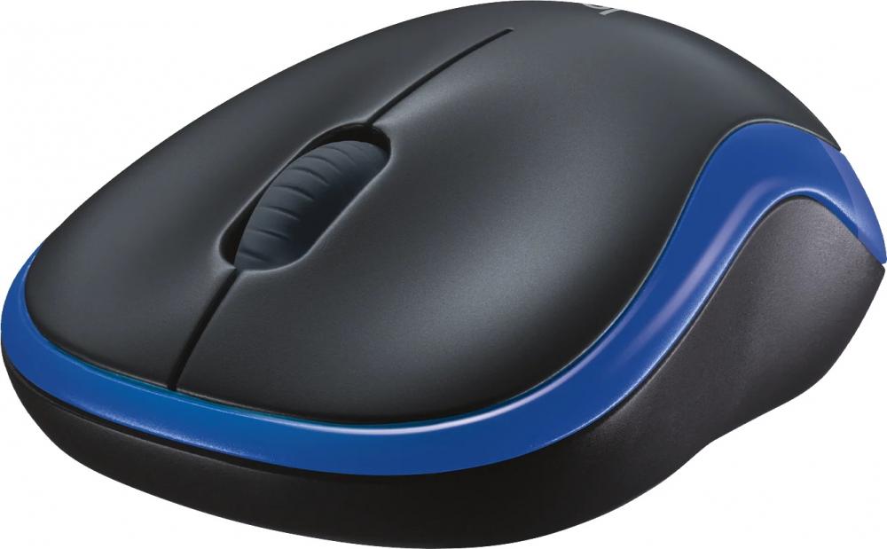 Logitech Maus M185 optisch Wireless kabellos 3 Tasten 1000 dpi blau 910-002239