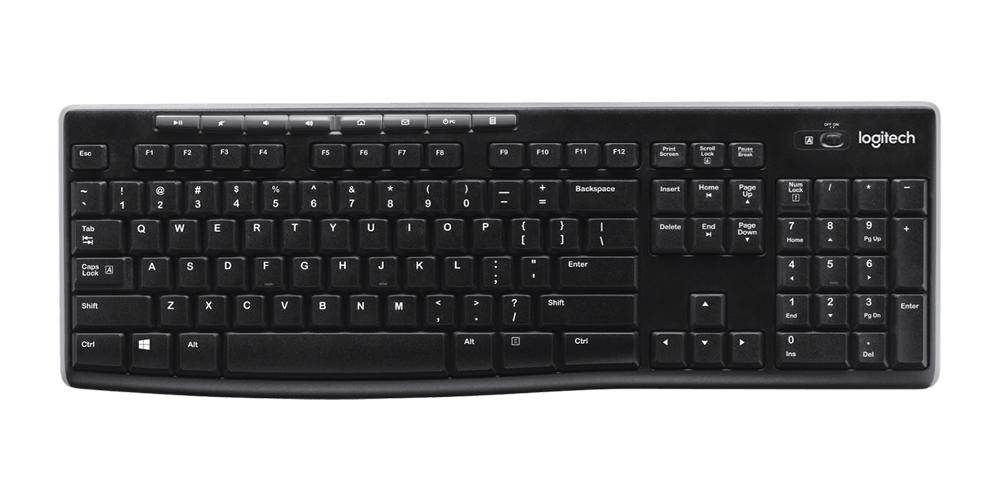 Logitech Tastatur K270 Wireless Unifying kabellos schwarz 920-003052