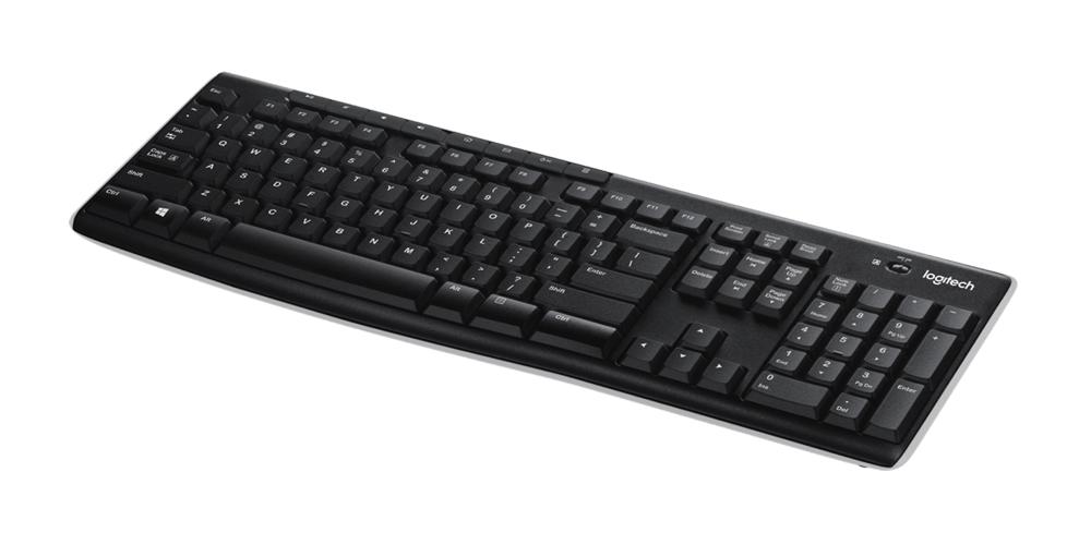 Logitech Tastatur K270 Wireless Unifying kabellos schwarz 920-003052