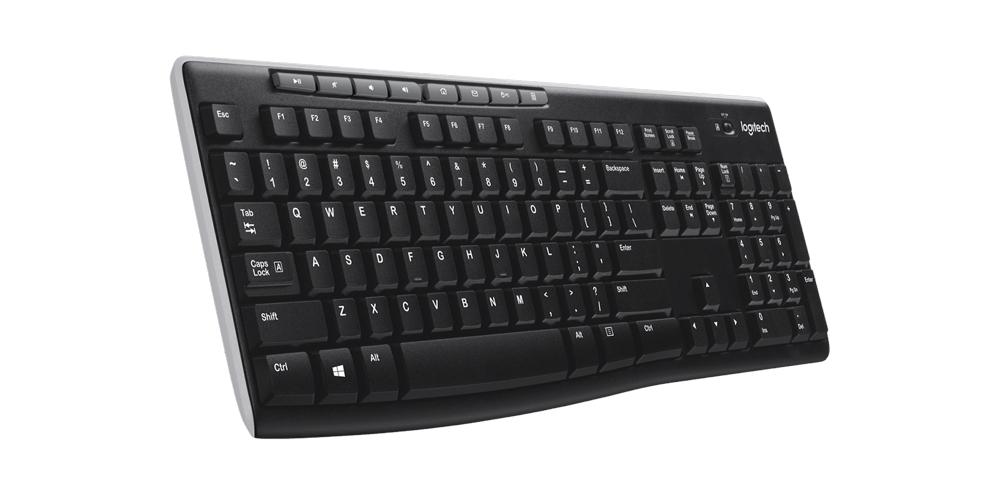 Logitech Tastatur K270 Wireless Unifying kabellos schwarz 920-003052