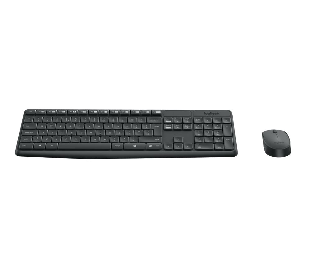 Logitech Set Maus und Tastatur MK235 Wireless kabellos anthrazit 920-007905