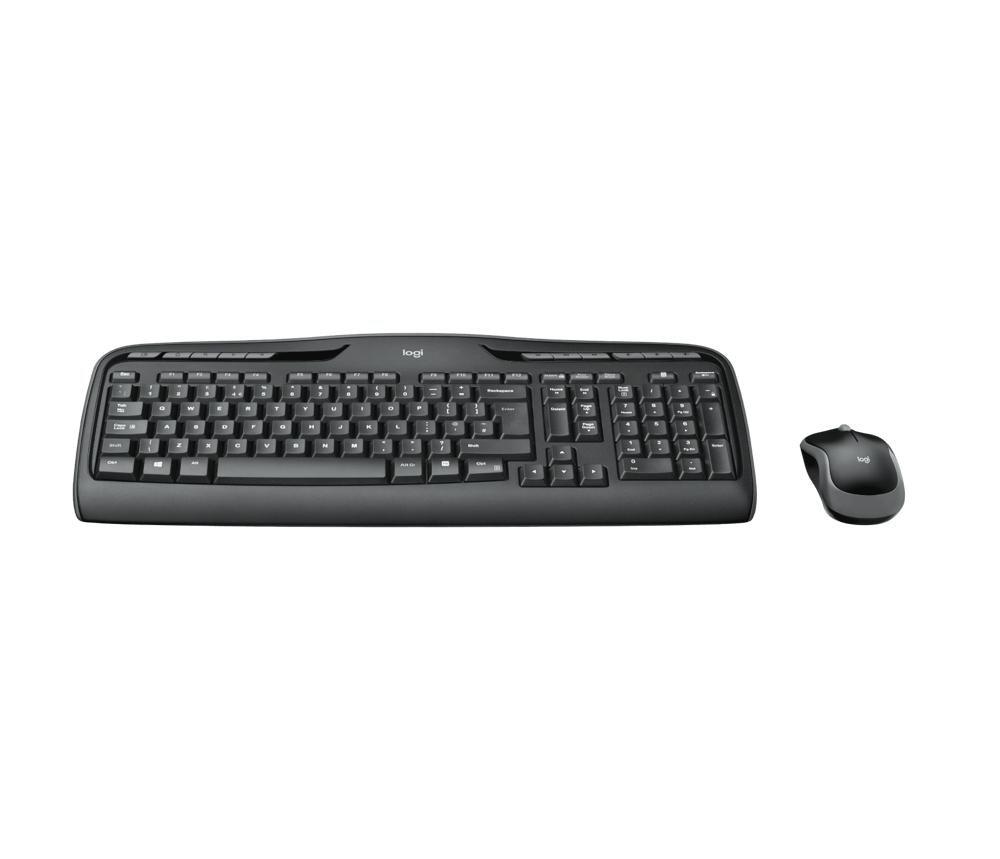 Logitech Set Maus und Tastatur MK330 Wireless kabellos Multimedia Tasten schwarz 920-008533