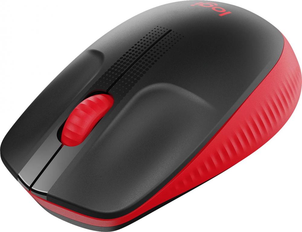 Logitech Maus M190 optisch Wireless kabellos 3 Tasten 1000 dpi rot 910-005908