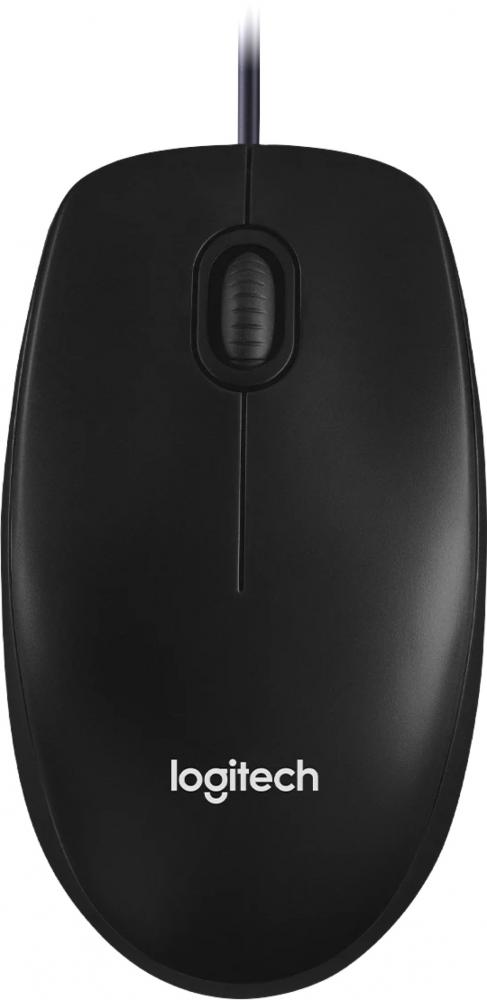 Logitech Maus M100 optisch mit Kabel 3 Tasten 1000 dpi schwarz 910-006652