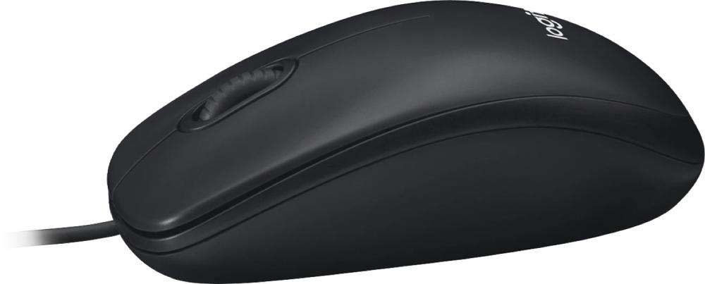 Logitech Maus M100 optisch mit Kabel 3 Tasten 1000 dpi schwarz 910-006652