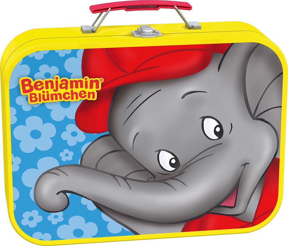 2 x 26 + 2 x 48 Teile Schmidt Spiele Kinder Puzzle Benjamin Blümchen Puzzle-Box Metallkoffer 55594