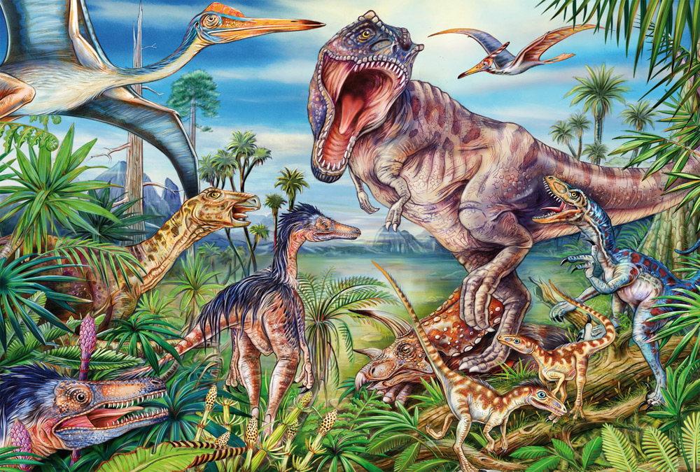 60 Teile Schmidt Spiele Kinder Puzzle Bei den Dinosauriern 56193