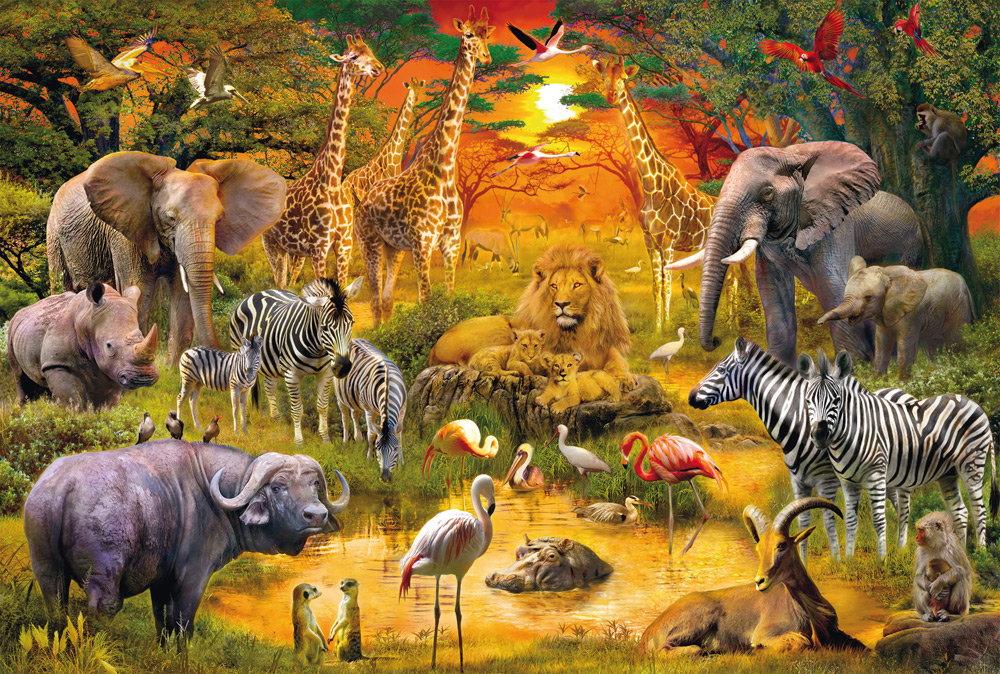 150 Teile Schmidt Spiele Kinder Puzzle Tiere in Afrika 56195