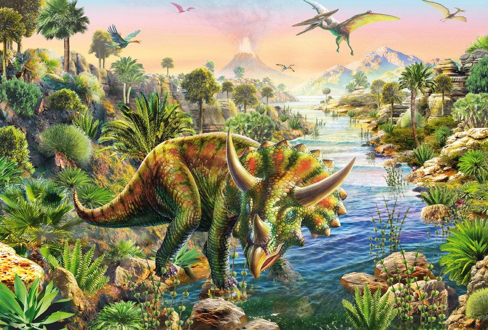 3 x 48 Teile Schmidt Spiele Kinder Puzzle Abenteuer mit den Dinosauriern 56202