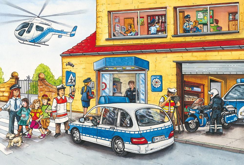 3 x 24 Teile Schmidt Spiele Kinder Puzzle Feuerwehr und Polizei 56215