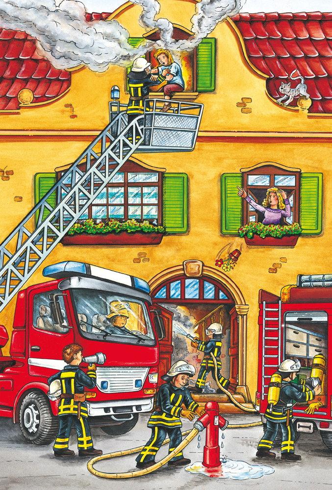 3 x 24 Teile Schmidt Spiele Kinder Puzzle Feuerwehr und Polizei 56215