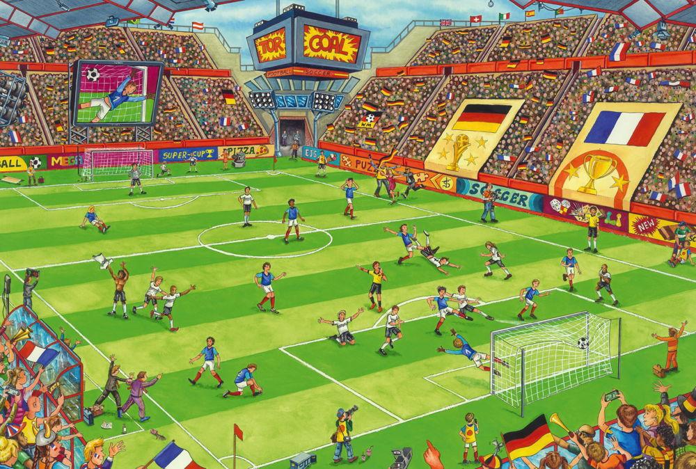 150 Teile Schmidt Spiele Kinder Puzzle Finale im Fußballstadion 56358