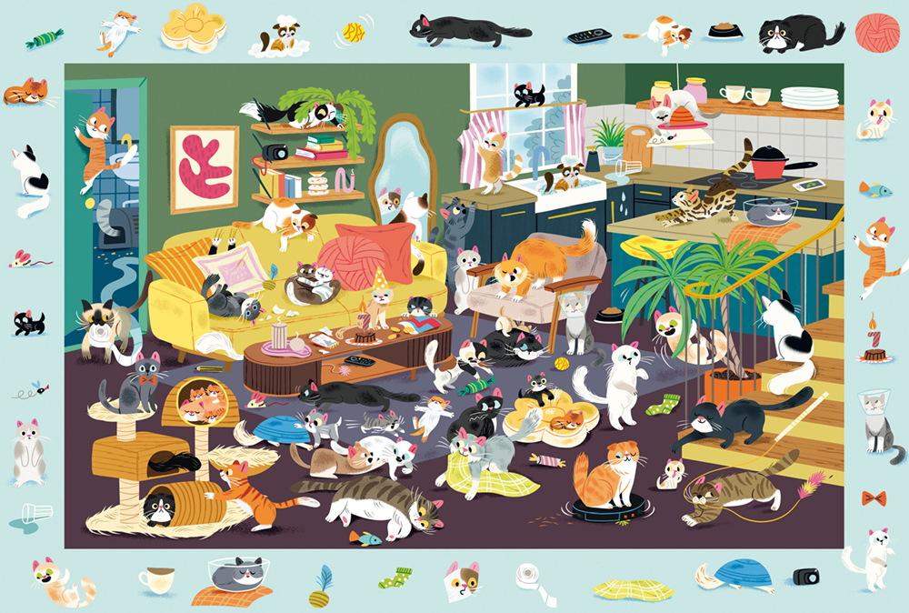 150 Teile Schmidt Spiele Kinder Puzzle Lustiges Katzen-Gewimmel 56533