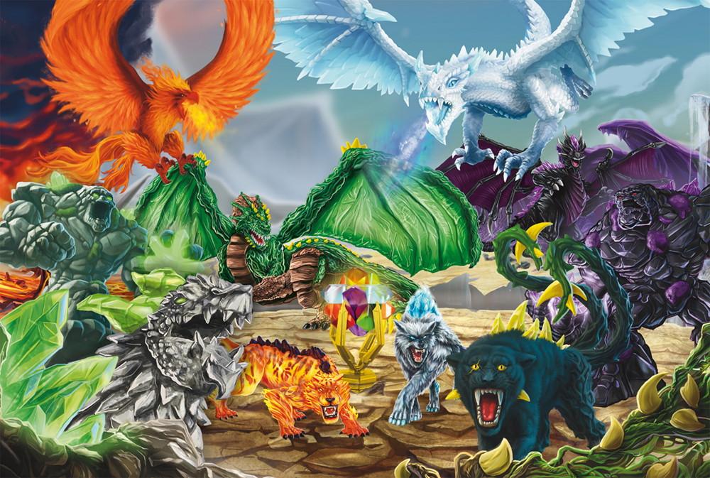 100 Teile Schmidt Spiele Kinder Puzzle Schleich Eldrador Kampf um den Superkristall mit Figur 56565