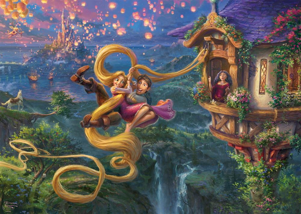 1000 Teile Schmidt Spiele Puzzle Thomas Kinkade Disney Rapunzel Tangled up in Love 58034