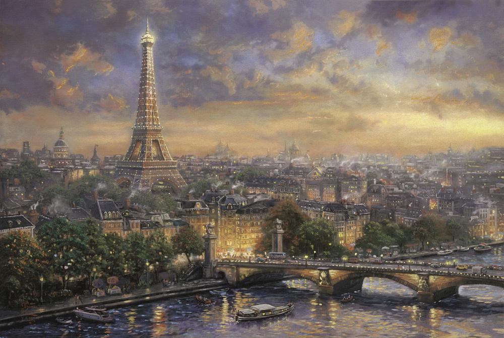 1000 Teile Schmidt Spiele Puzzle Thomas Kinkade Paris, Stadt der Liebe 59470