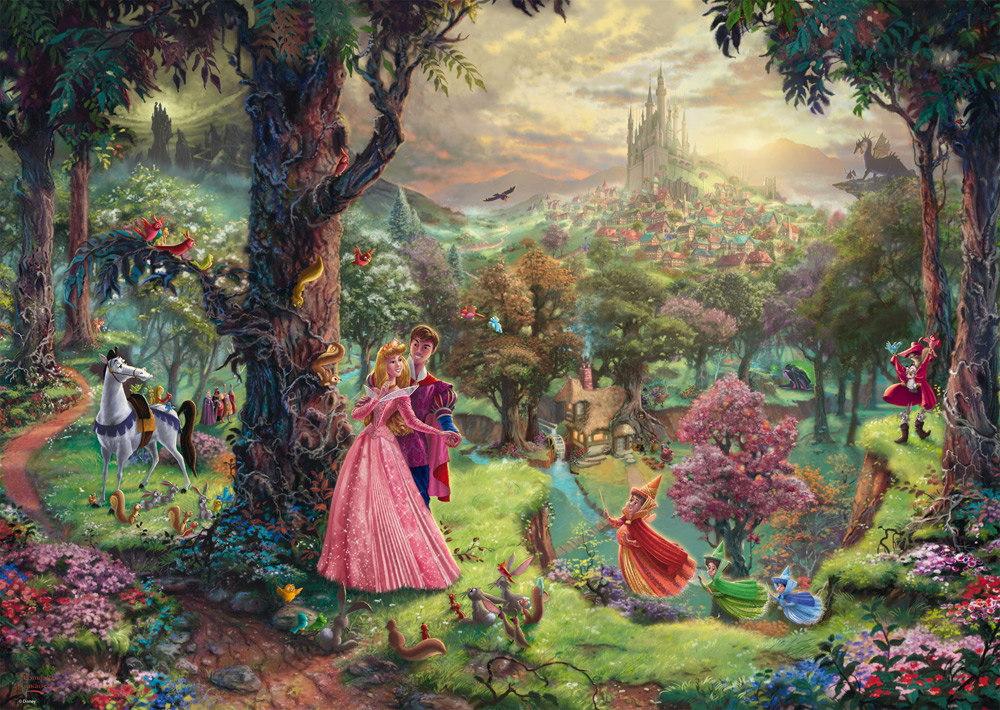 1000 Teile Schmidt Spiele Puzzle Thomas Kinkade Disney Dornröschen 59474