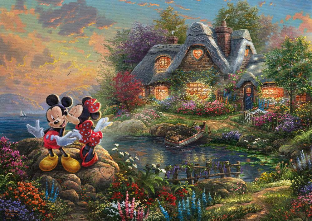 1000 Teile Schmidt Spiele Puzzle Thomas Kinkade Disney, Sweethearts Mickey & Minnie 59639