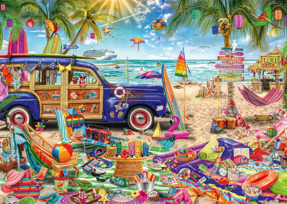 1000 Teile Schmidt Spiele Puzzle Sonnige Auszeit am Strand 59793