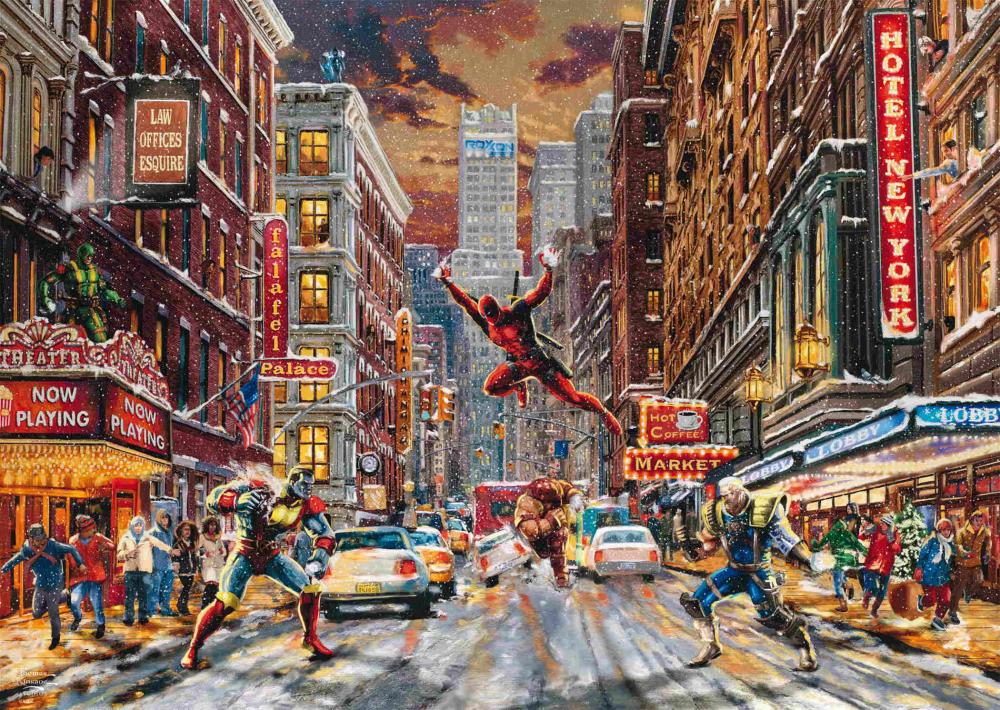 1000 Teile Schmidt Spiele Puzzle Thomas Kinkade Marvel Deadpool, Snow Day 59959