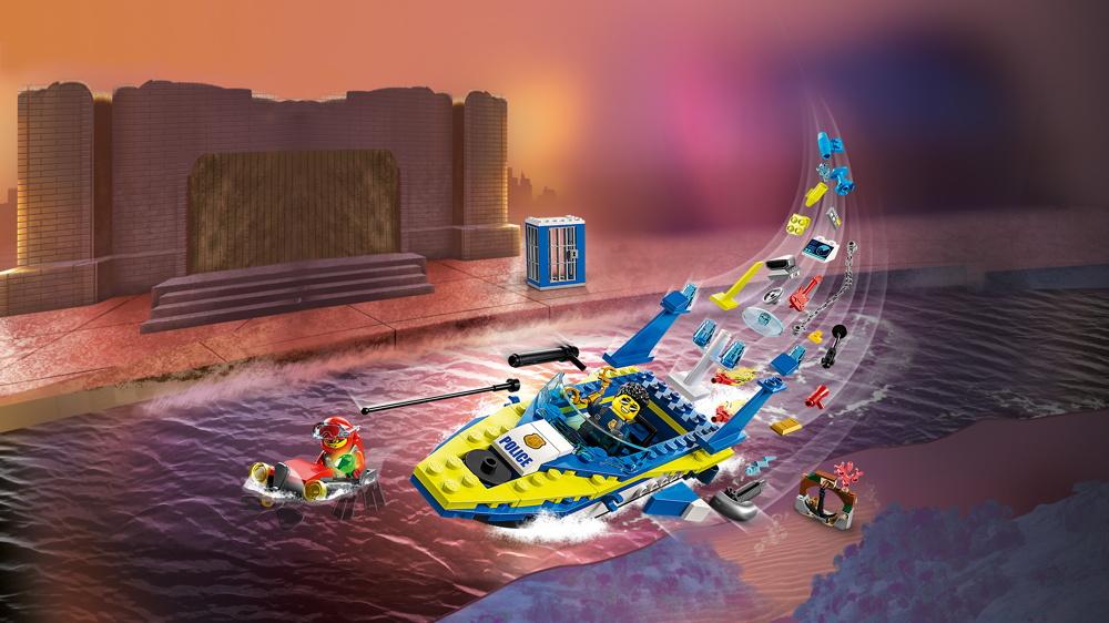 LEGO® City Missions Detektivmissionen der Wasserpolizei 278 Teile 60355