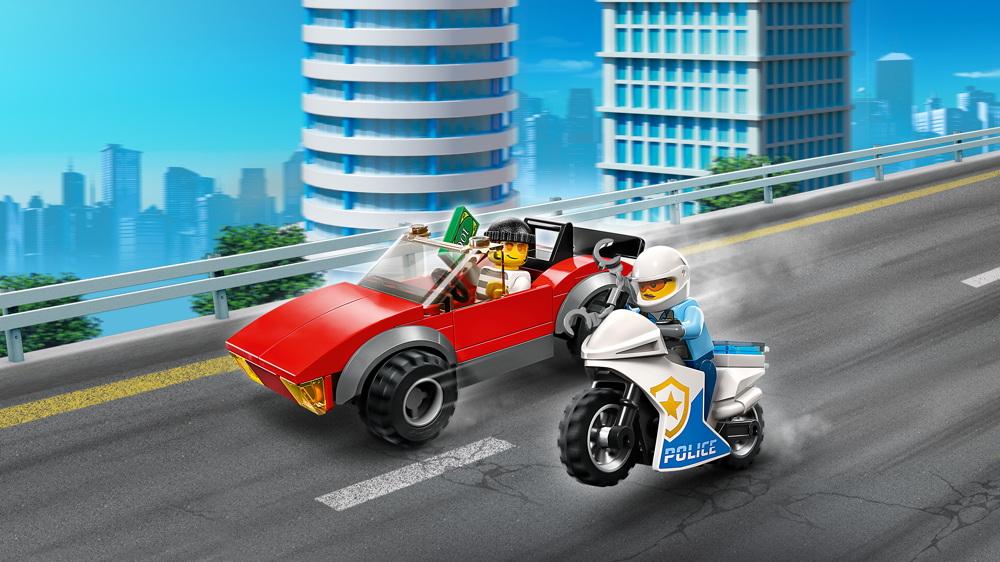 LEGO® City Police Verfolgungsjagd mit dem Polizeimotorrad 59 Teile 60392