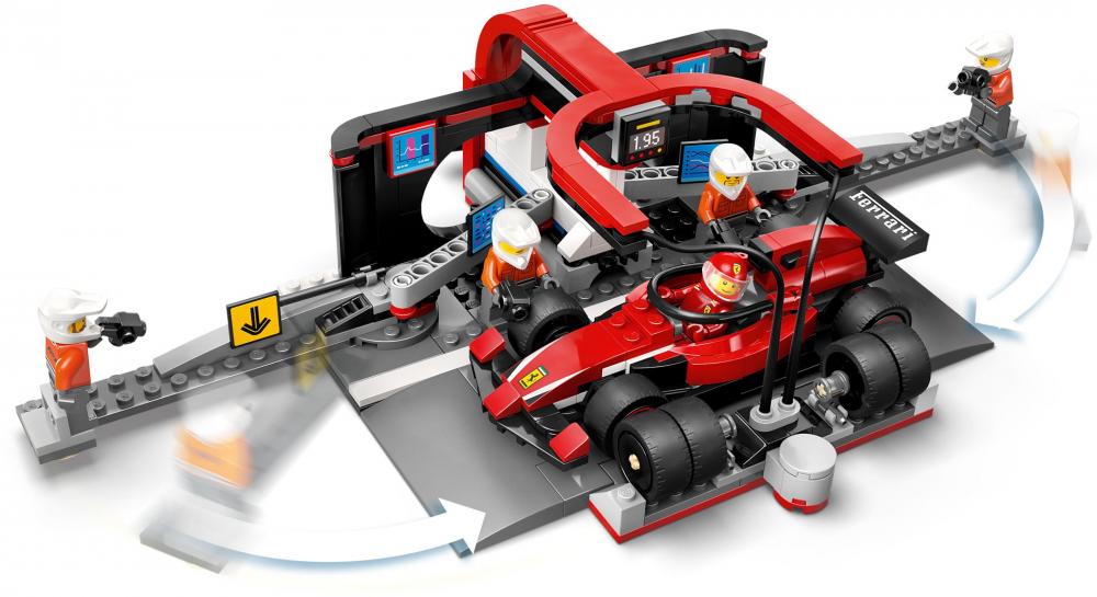 LEGO® City Formular 1 F1® Boxenstopp mit Boxencrew und Ferrari Flitzer 322 Teile 60443